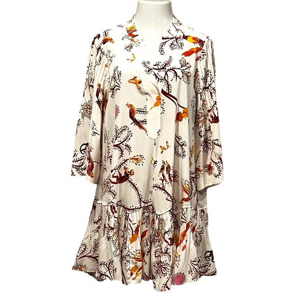 DOROTHEE SCHUMACHER Tree of Life Silk Mini  Dress, S - Picture 5 of 13